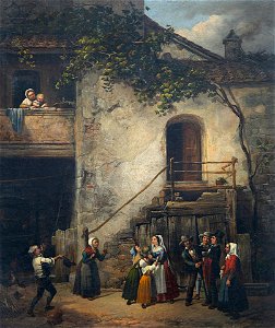 The Village Wedding by Eufemio Grazzini, 1859