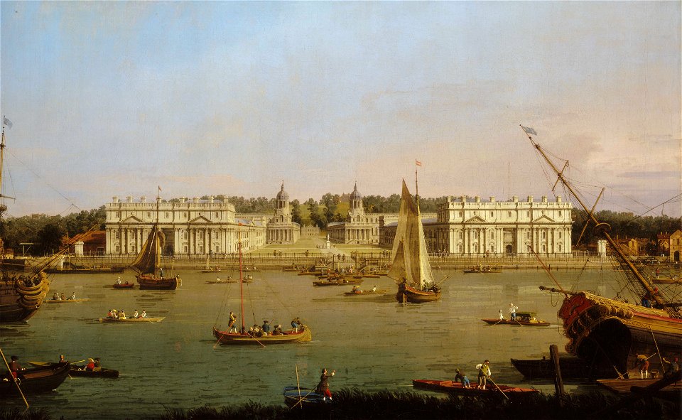 Greenwich Hospital from the North Bank of the Thames RMG BHC1827