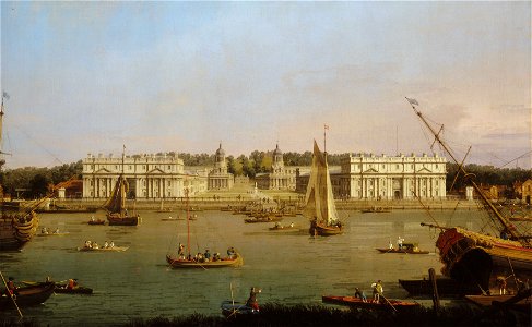 Greenwich Hospital from the North Bank of the Thames RMG BHC1827