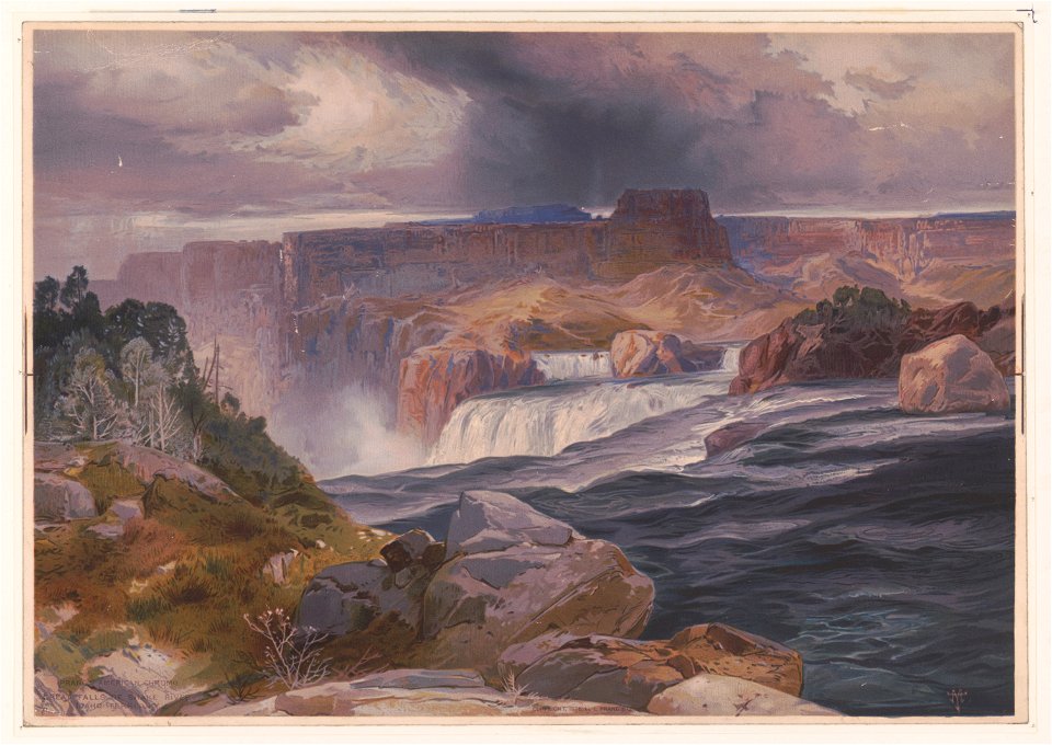 Great Falls of Snake River, Idaho territory - TM ; Prang's American Chromo. LCCN95502111