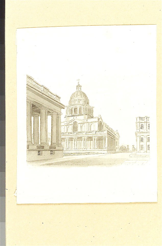 Greenwich Hospital- the King William dome and Painted Hall (exterior) RMG PU2245