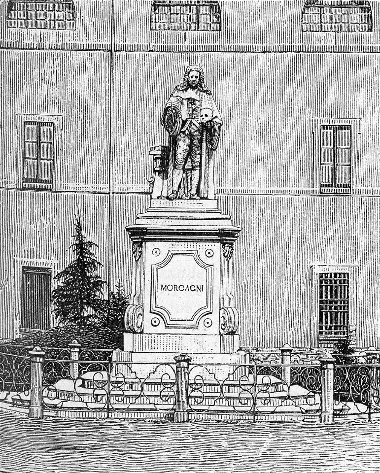 Forlì – Monumento a Giovan Battista Morgagni (xilografia)
