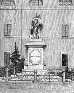 Forlì – Monumento a Giovan Battista Morgagni (xilografia)