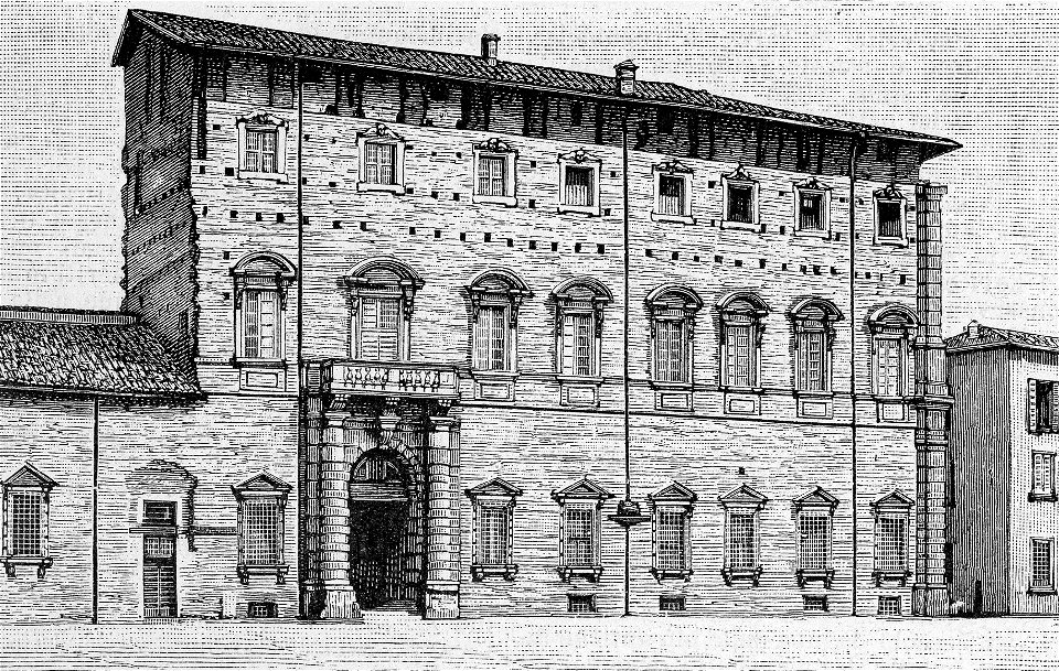 Forlì – Palazzo Paolucci (xilografia)