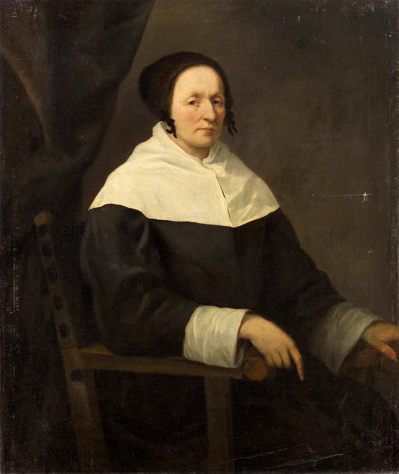 Formerly attributed to Van Dyck - Portrait of a Seated Old Woman GG 506