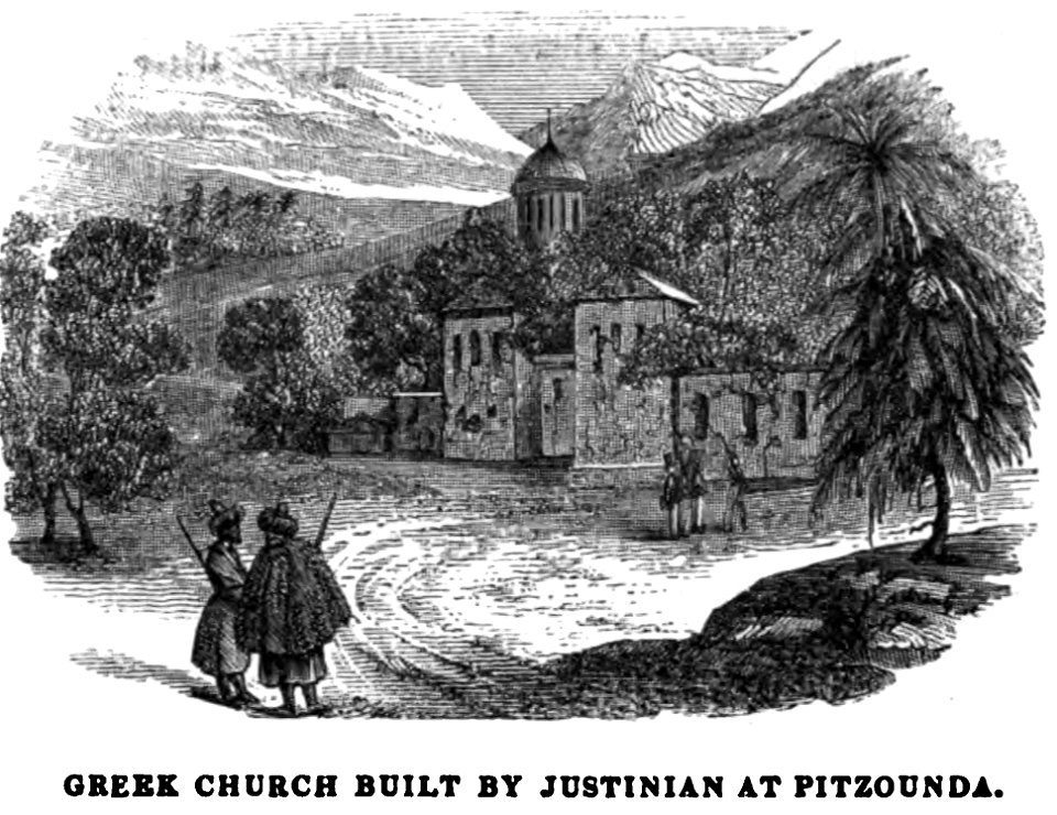 Greek church built by Justinian at Pitzounda. Travels in Circassia, Krim-tartary, &c