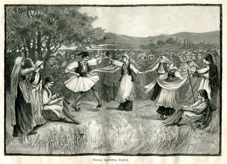 Greek national dance - Mahaffy John Pentland - 1890