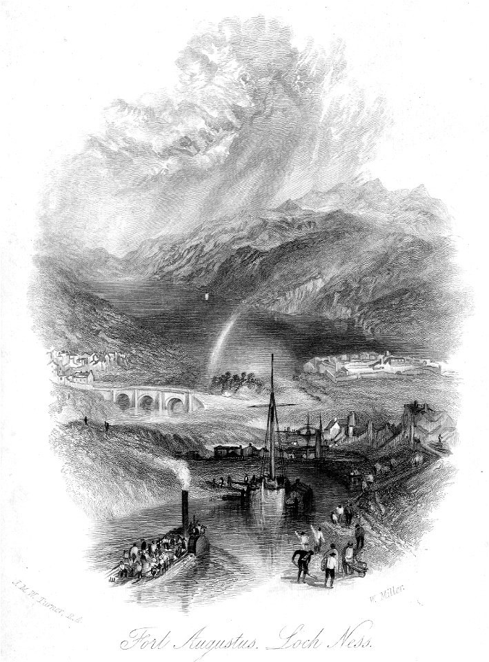 Fort Augustus engraving by William Miller after Turner R552