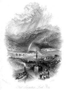 Fort Augustus engraving by William Miller after Turner R552