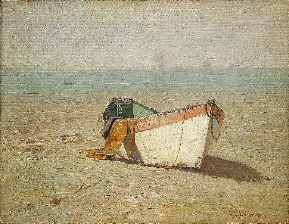 Charles Edwin Lewis Green - Winter Dory, King's Beach, Swampscott, Massachusetts - 1981.724 - Museum of Fine Arts