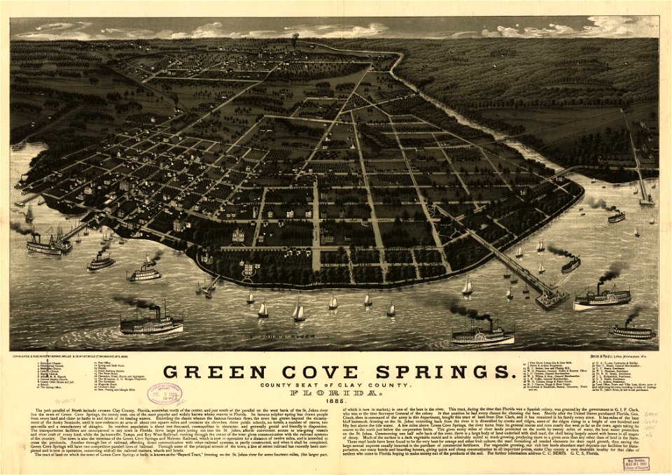 Green Cove Springs, county seat of Clay County, Florida. 1885. LOC 75693179