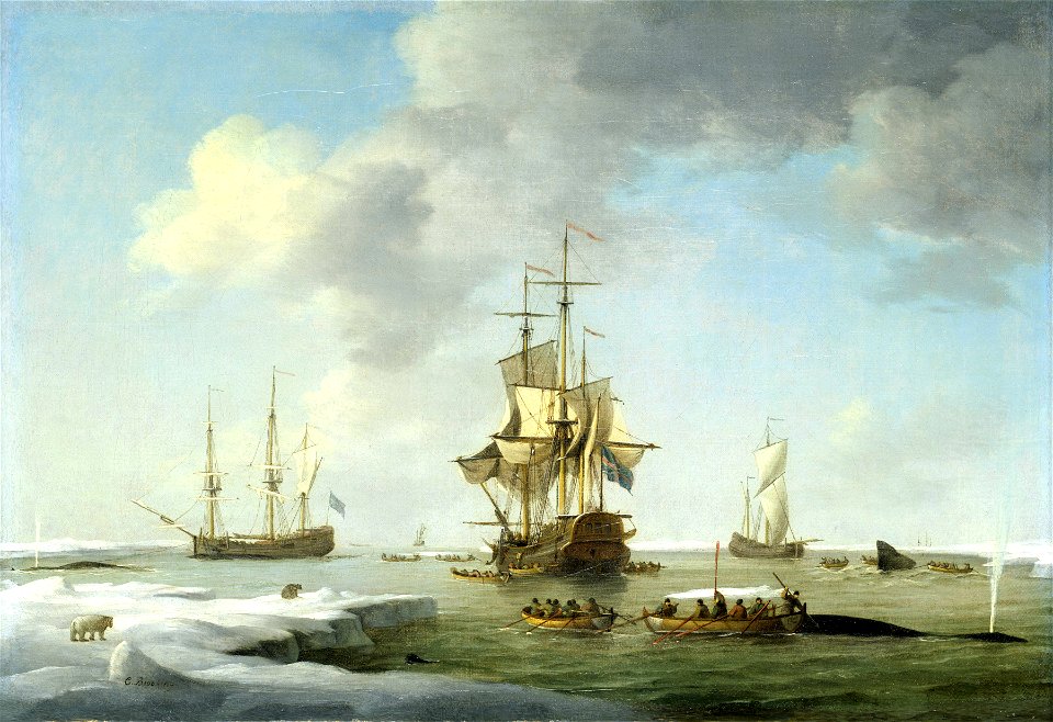 Greenland Fishery- English Whalers in the Ice RMG BHC1035
