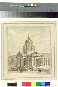 Greenwich Hospital- a design for remodelling the north-west (Chapel) corner of the Queen Mary Court RMG PW7610