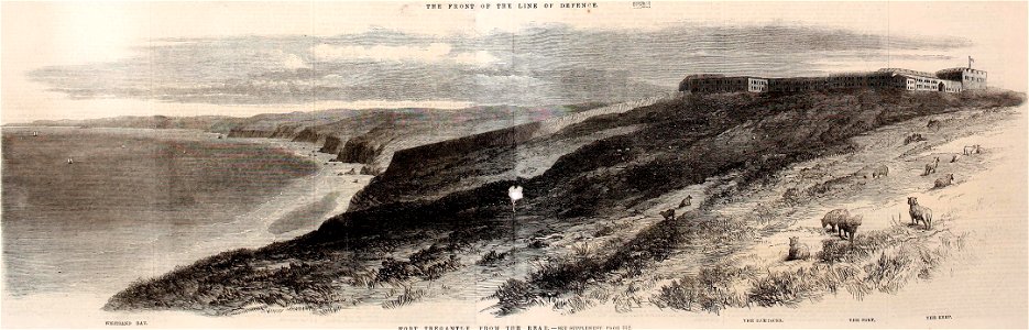Fort Tregantle from the rear - 1861 (14594154567) (cropped)