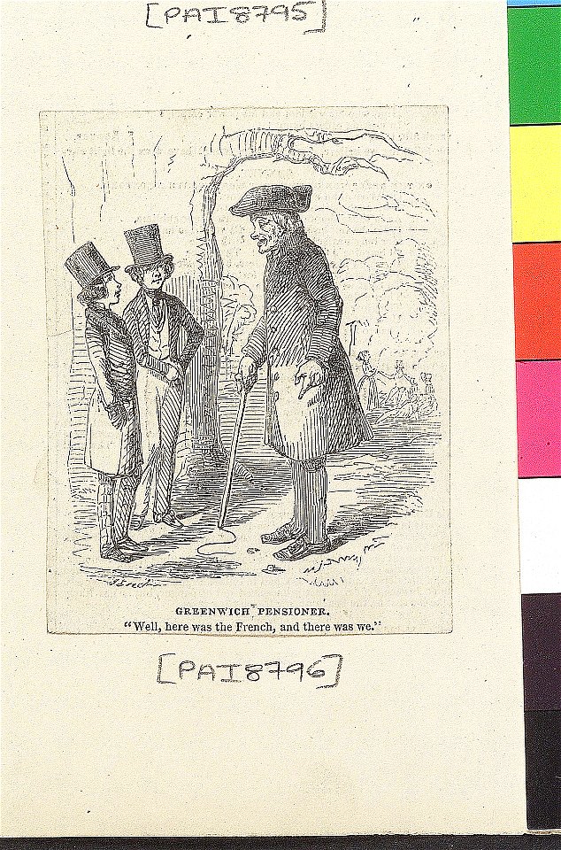 Greenwich Pensioner. Well, here was the French, and there was we. RMG PZ8796