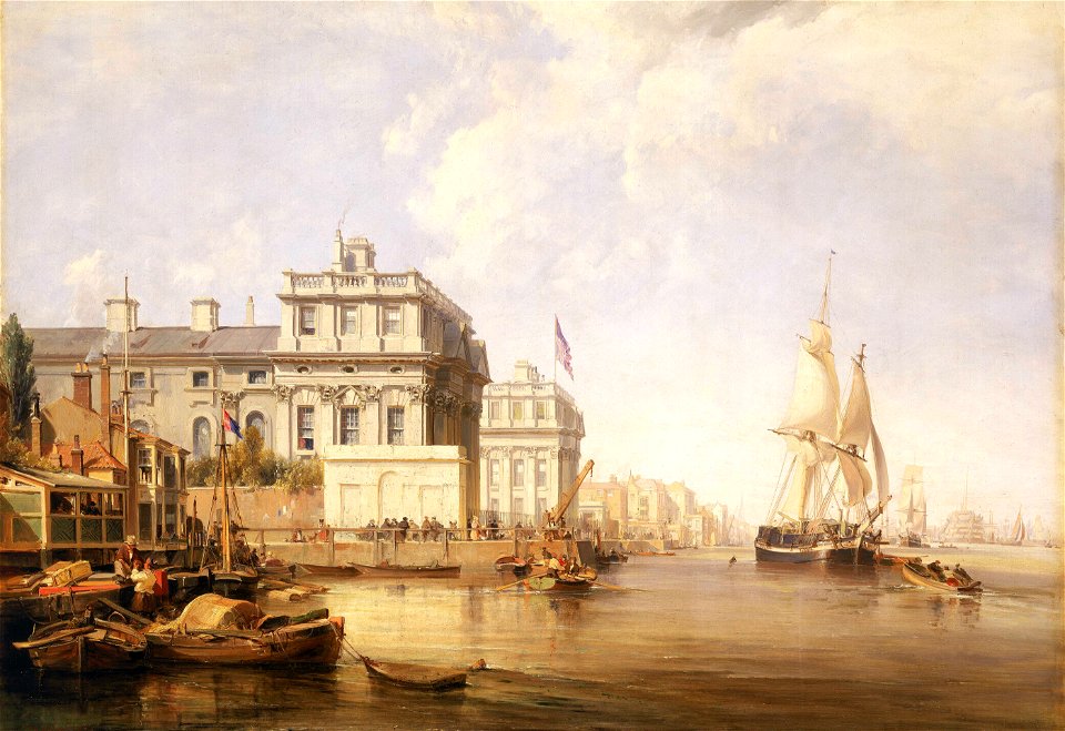 Greenwich Hospital from the East, 1835 RMG BHC1823