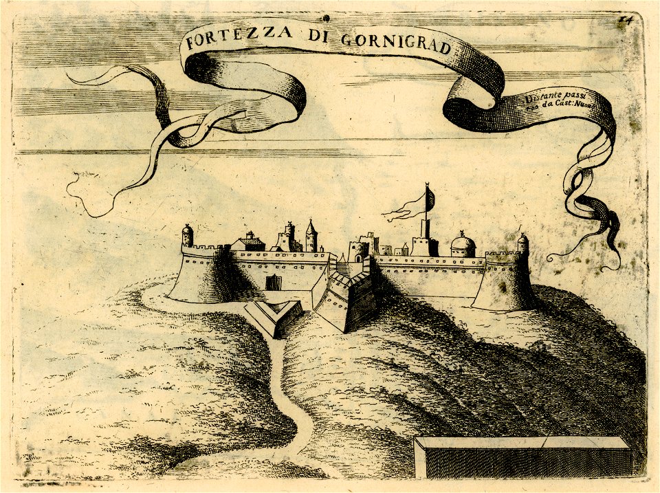 Fortezza di Gornigrad - Coronelli Vincenzo - 1688