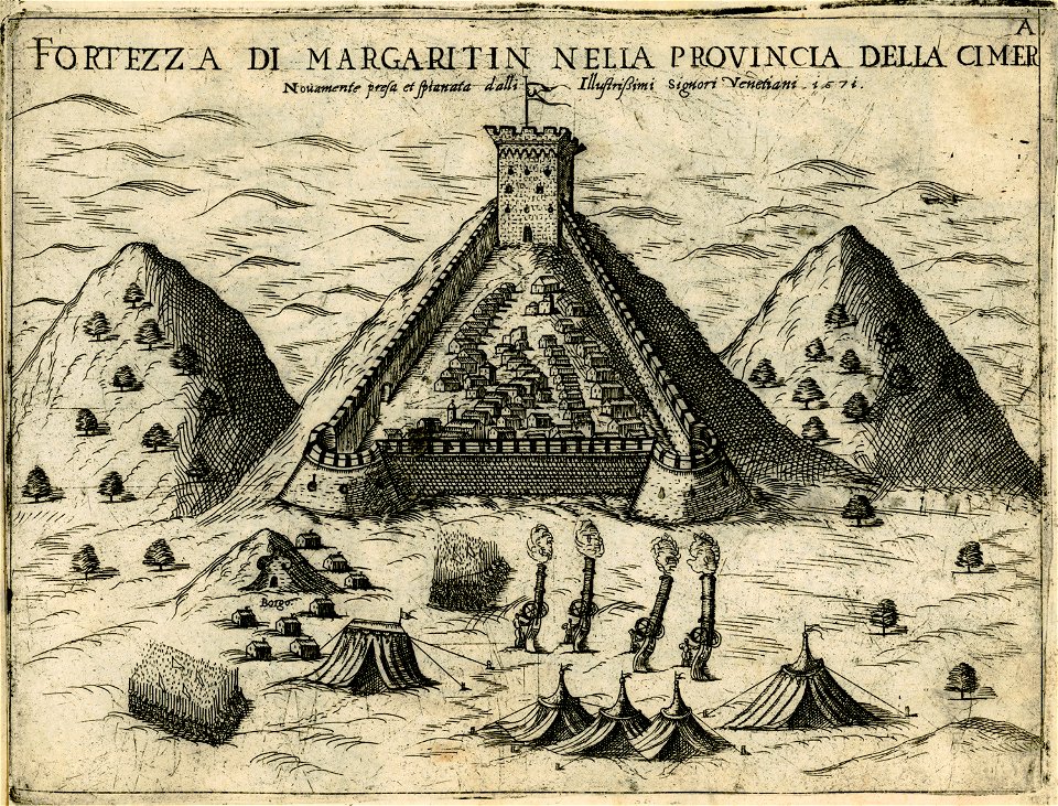 Fortezza di Margaritin nella provincia della Cimera - Camocio Giovanni Francesco - 1574