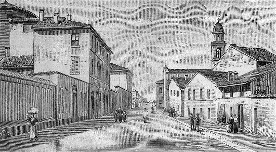 Forlimpopoli – Corso Vittorio Emanuele (xilografia)