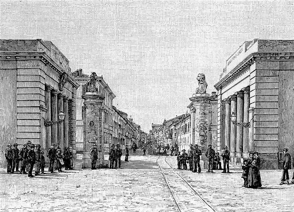 Forlì – Borgo Vittorio Emanuele presso la Barriera (xilografia)