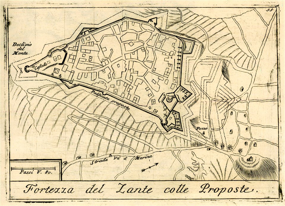 Fortezza del Zante colle proposte - Coronelli Vincenzo - 1688