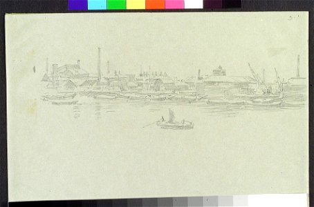 Greenwich or Rotherhithe, possibly in snow RMG PV2027