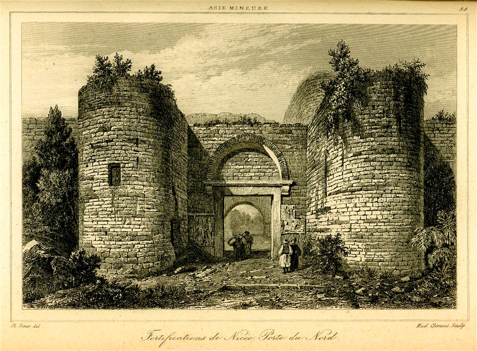 Fortifications de Nicée; porte du Nord - Texier Charles Félix Marie - 1882