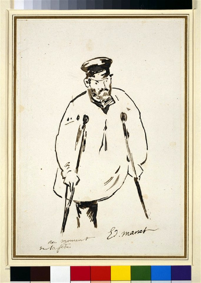 Formerly attributed to Édouard Manet - A man on crutches, 1878