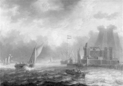 Fortress on a Riverbank (Peter van den Velde) - Nationalmuseum - 17674