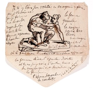 Formerly attributed to Théodore Géricault - Nymph and Satyr (sketch for sculpture), 19528.2