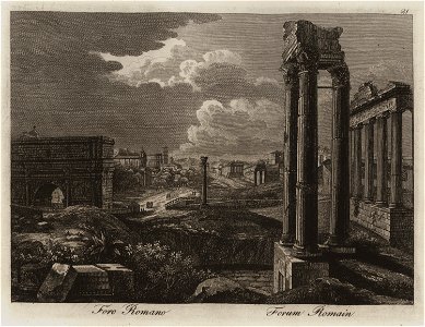 Foro Romano - Li Monumenti Piú Celebri Di Roma Antica E Moderna Disegnati Da Vero Ed Incisi Dai Migliori Artisti Rome Presso Po - 1850