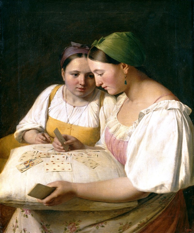 Fortunetelling by A.Venetsianov (1842, Russian museum)