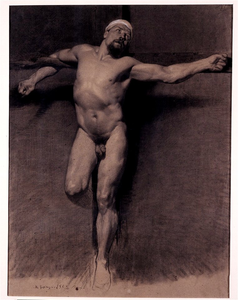 Fortuny, Nu masculí. Estudi per a una crucifixió(304 a D)