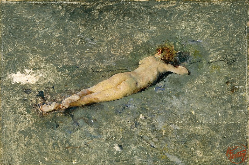 Fortuny Nu en la platja de Portici