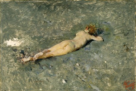 Fortuny Nu en la platja de Portici