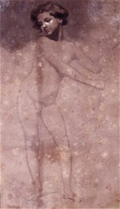 Fortuny, Nu infantil amb llança (308 b D)