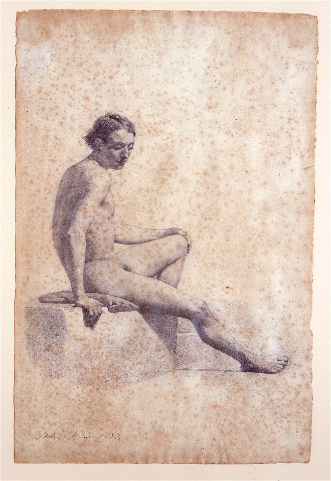 Fortuny, Nu masculí assegut (312 D)