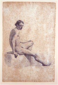Fortuny, Nu masculí assegut (312 D)