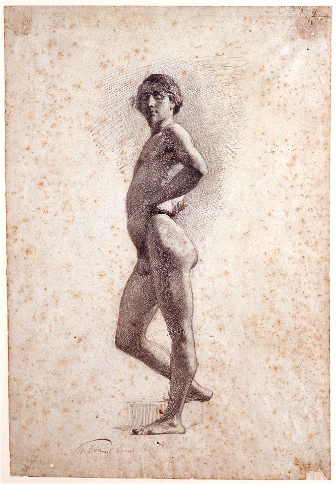 Fortuny, Nu masculí de perfil (319 D)