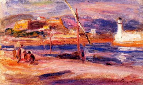 Fort Carre et Phare d'Antibes by Pierre-Auguste Renoir 1916