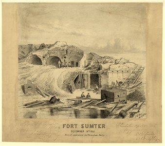 Fort Sumter, December 9th 1863, View of entrance to Three Gun Bat'y LCCN2004661292. Free illustration for personal and commercial use.