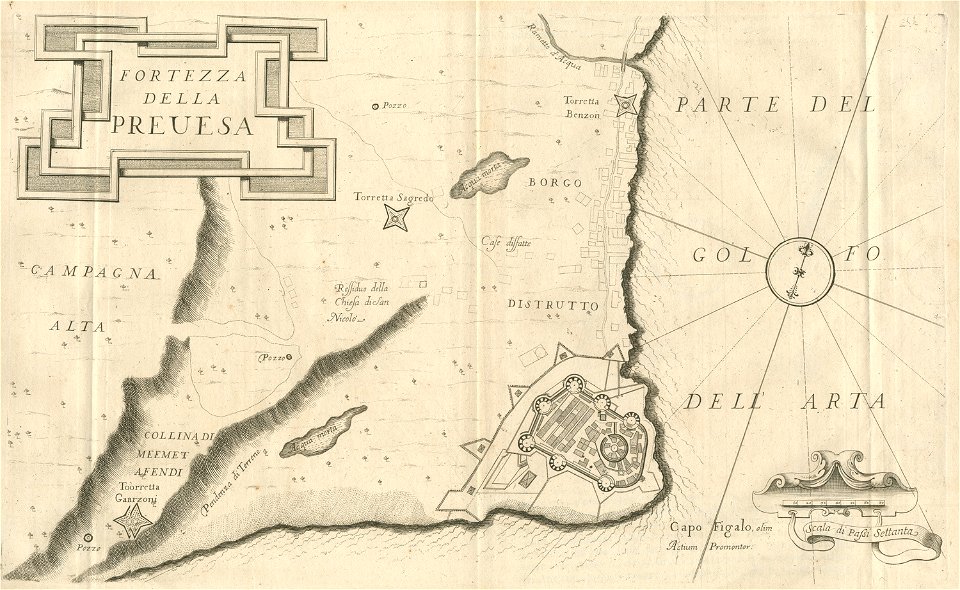 Fortezza della Preuesa - Coronelli Vincenzo - 1687