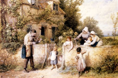 Myles Birket Foster - The Itinerant Fiddler