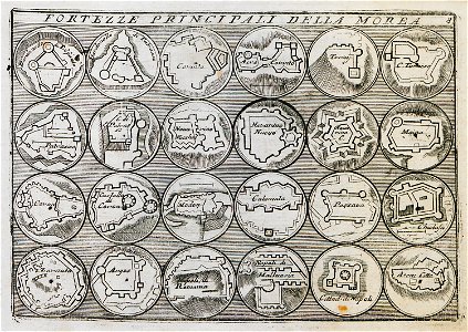 Fortezze principale della Morea - Coronelli Vincenzo Maria - 1708