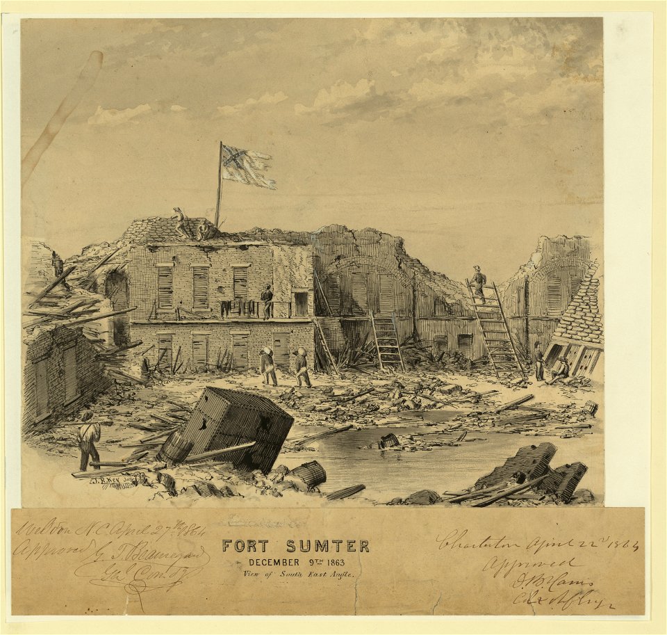 Fort Sumter, December 9th 1863, View of South East Angle LCCN2004661294