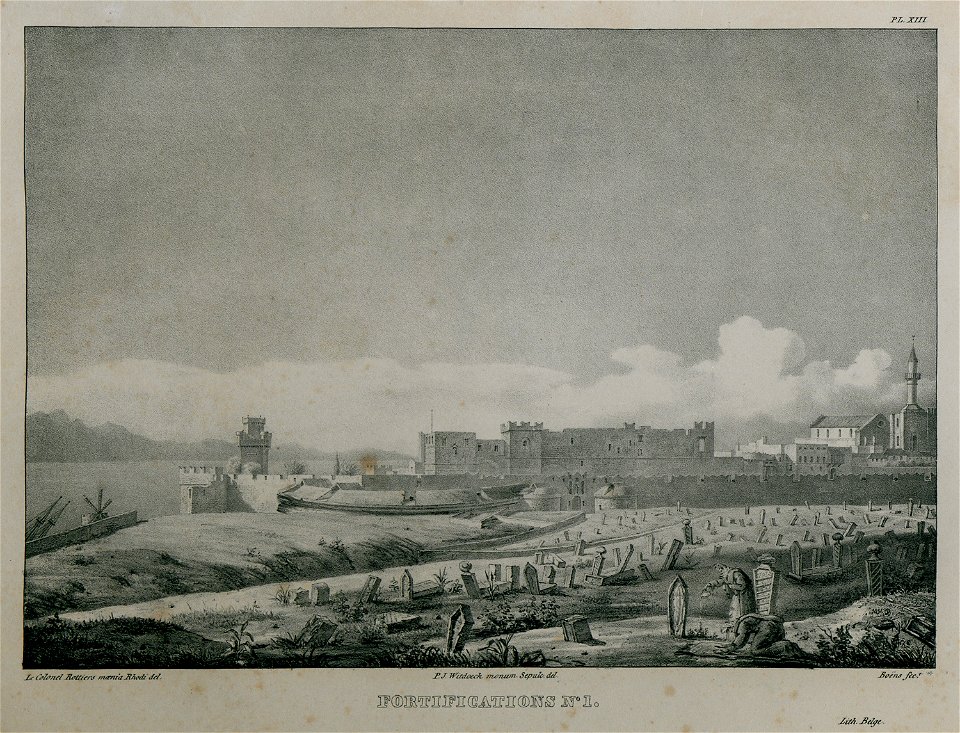 Fortifications n 1 - Rottiers Bernard Eugène Antoine - 1828