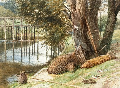 Myles Birket Foster The Eel Traps