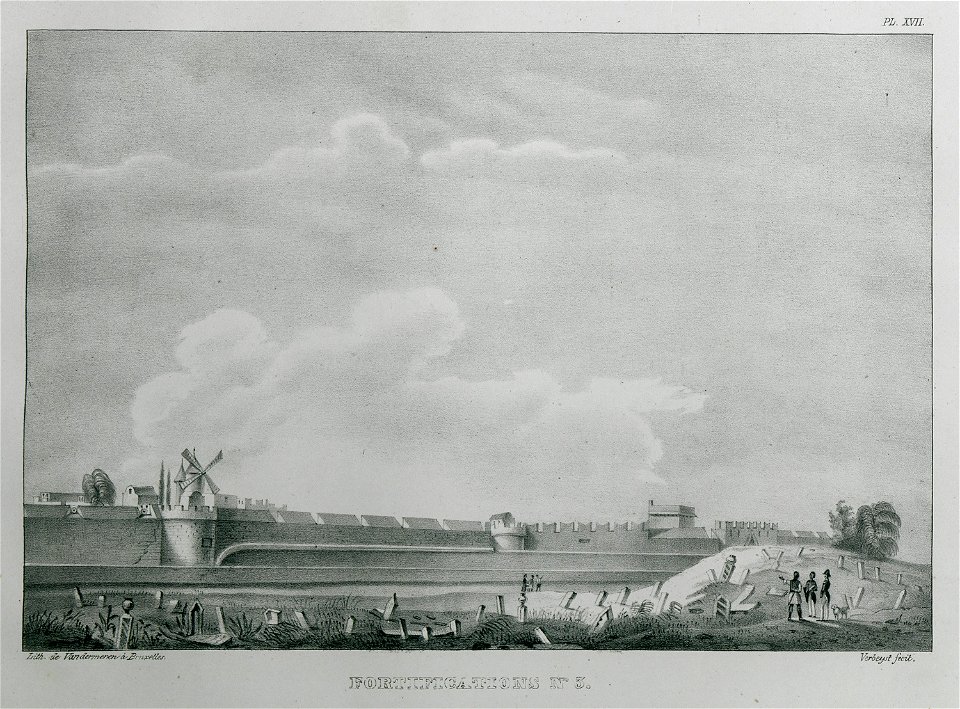 Fortifications n 5 - Rottiers Bernard Eugène Antoine - 1828