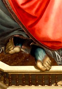Fortitude, feet detail - Sandro Botticelli. Free illustration for personal and commercial use.