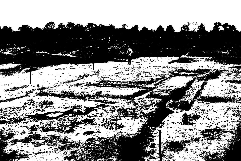 Foundations of the Romano-British Church at Silchester from the East